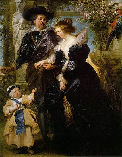 Peter Paul Rubens Rubens his wife Helena Fourment  and their son Peter Paul oil painting image